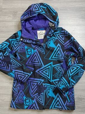 Empyre Geometric Hooded Winter Jacket
